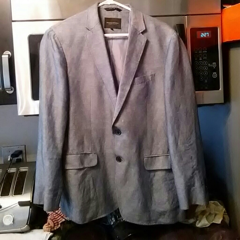 40S Banana Republic Slim Fit Shark Skin Sport Coat